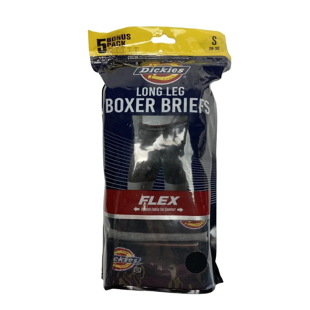 Dickies 5 Pack Long Leg Boxer Briefs Small